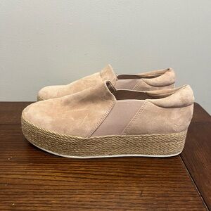 VINCE Wilden espadrilles platform slip on suede sneakers‎ New 6